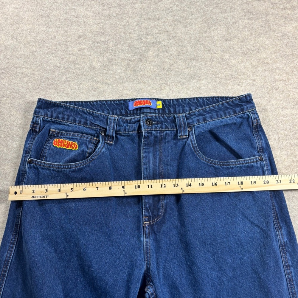 Empyre Loose Fit Skate Jeans Blue Denim Mens Baggy Streetwear Y2K Relaxed 36x30 - Picture 9 of 9